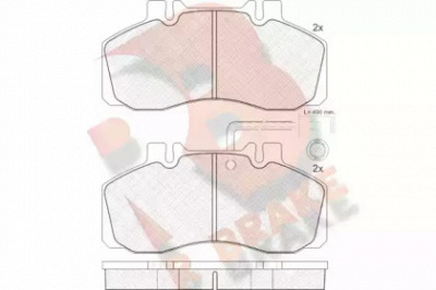R BRAKE rb0903 -  Комплект тормозных колодок, дисковый тормоз